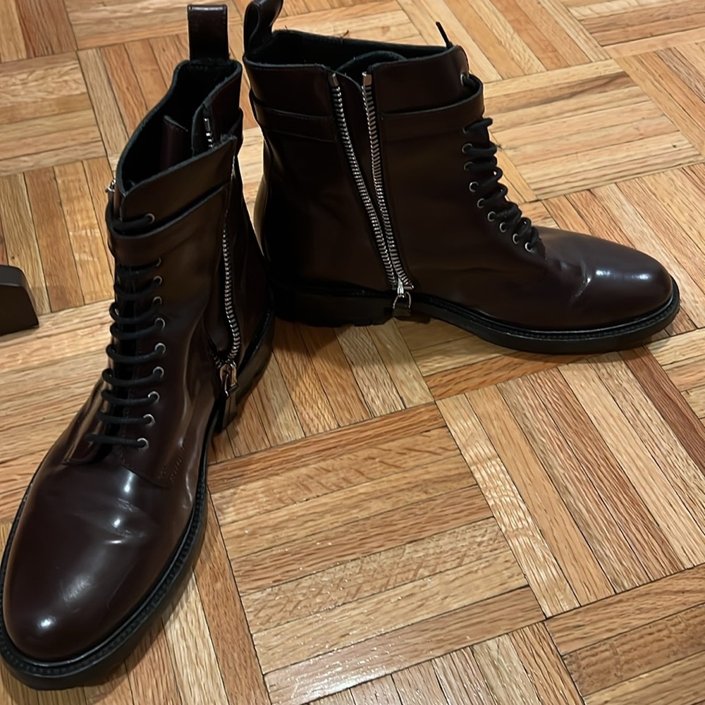 Belstaff Combat Bood Burgundy Size 40 - Picture 3 of 7